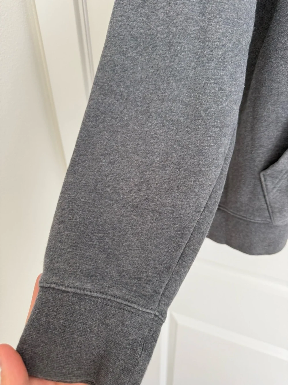 Nike Charcoal Gray Hoodie with White Swoosh